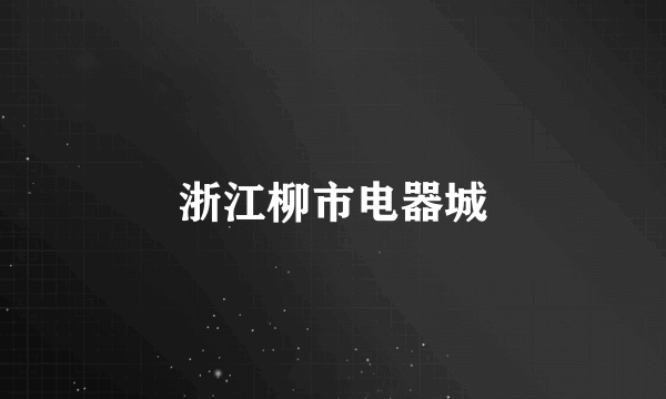 浙江柳市电器城