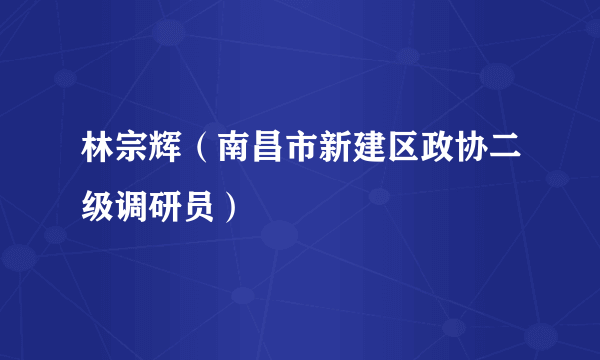 林宗辉（南昌市新建区政协二级调研员）