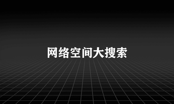 网络空间大搜索