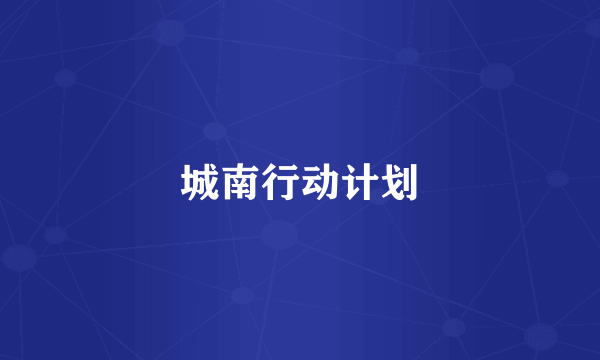 城南行动计划