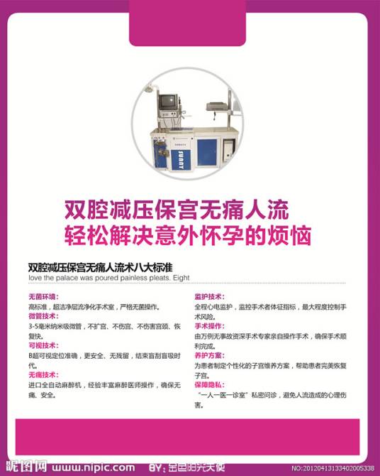双腔减压保宫无痛人流术
