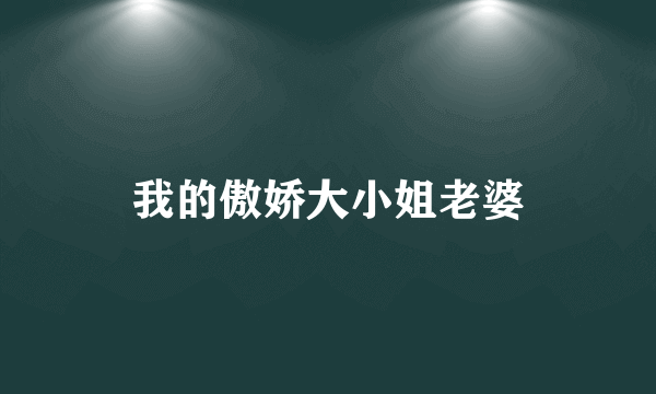 我的傲娇大小姐老婆