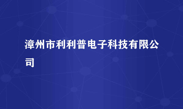 漳州市利利普电子科技有限公司
