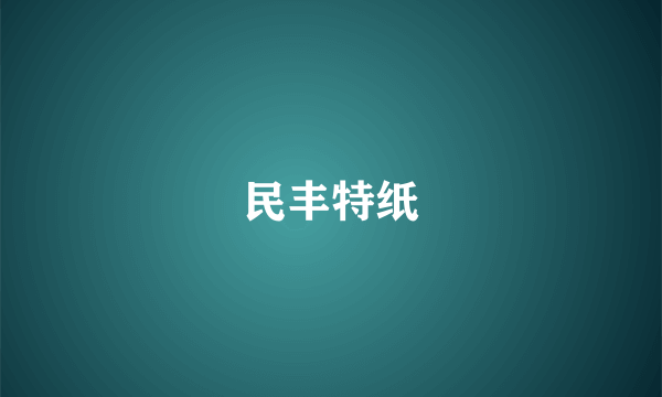 民丰特纸