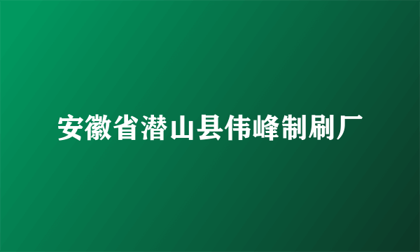 安徽省潜山县伟峰制刷厂