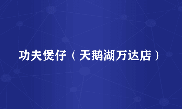 功夫煲仔（天鹅湖万达店）