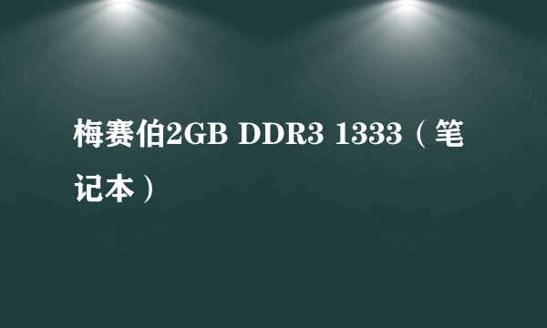 梅赛伯2GB DDR3 1333（笔记本）