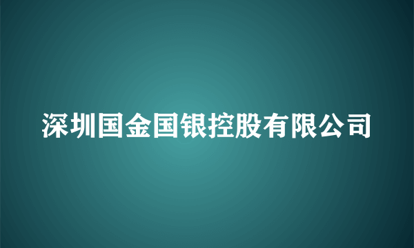 深圳国金国银控股有限公司