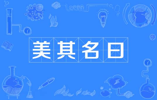 美其名曰