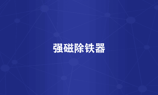 强磁除铁器