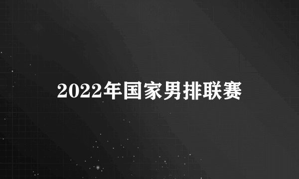 2022年国家男排联赛