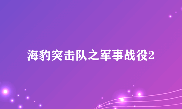 海豹突击队之军事战役2