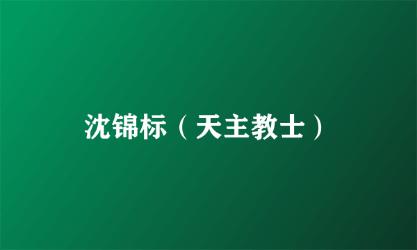 沈锦标（天主教士）