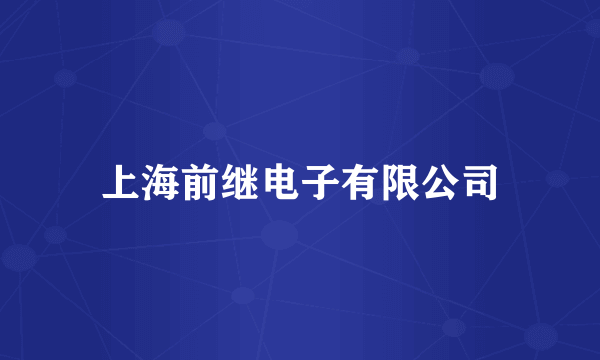上海前继电子有限公司