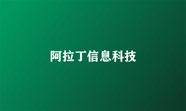 阿拉丁信息科技
