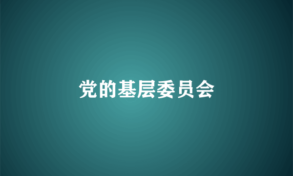 党的基层委员会