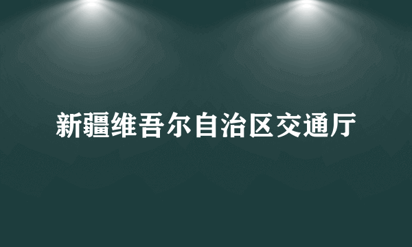 新疆维吾尔自治区交通厅