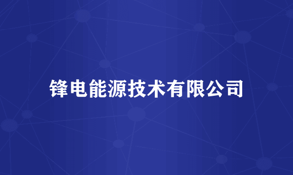 锋电能源技术有限公司