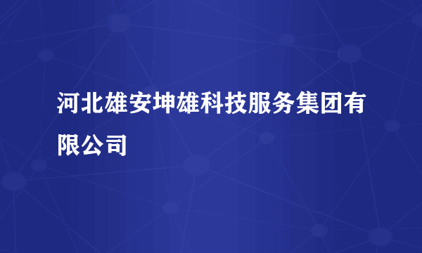 河北雄安坤雄科技服务集团有限公司