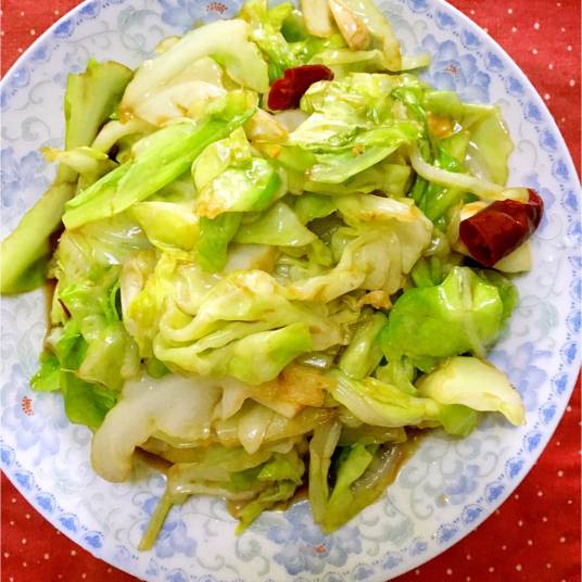 爆炒圆白菜