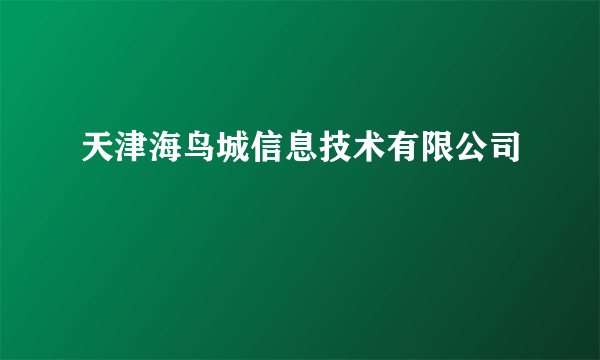 天津海鸟城信息技术有限公司