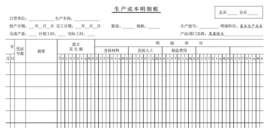 基本生产成本明细账