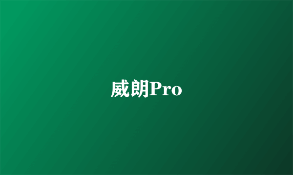 威朗Pro