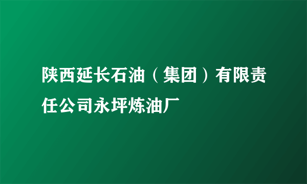 陕西延长石油（集团）有限责任公司永坪炼油厂