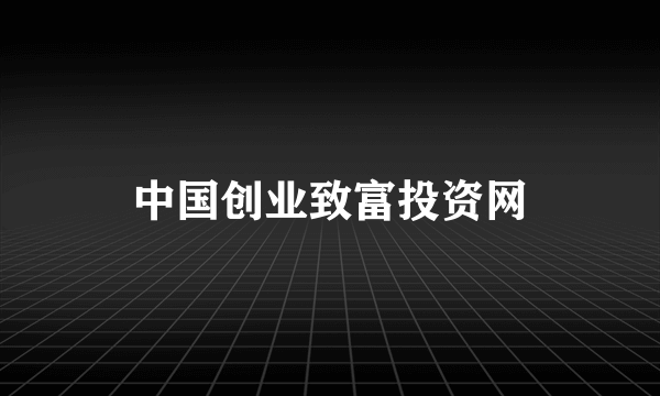中国创业致富投资网