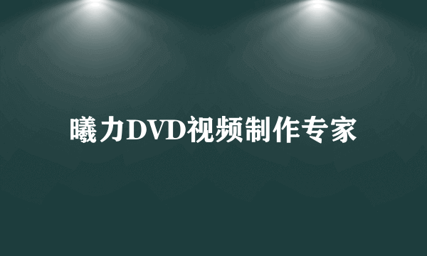 曦力DVD视频制作专家