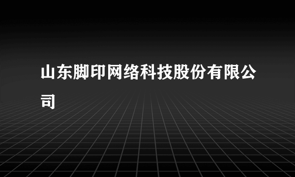 山东脚印网络科技股份有限公司