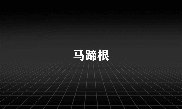 马蹄根