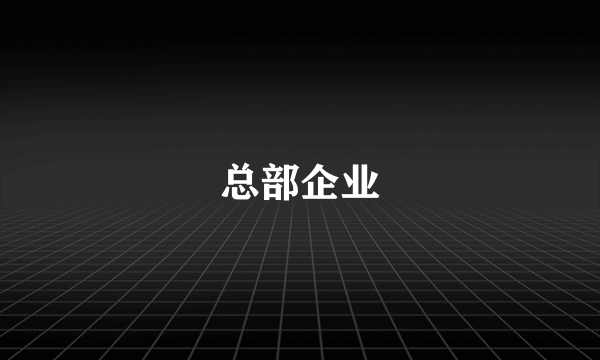 总部企业