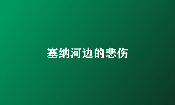 塞纳河边的悲伤