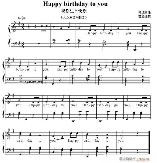 祝你生日快乐（帕蒂·希尔、米尔德里德·希尔创作歌曲）