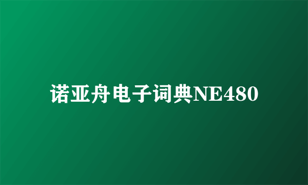 诺亚舟电子词典NE480