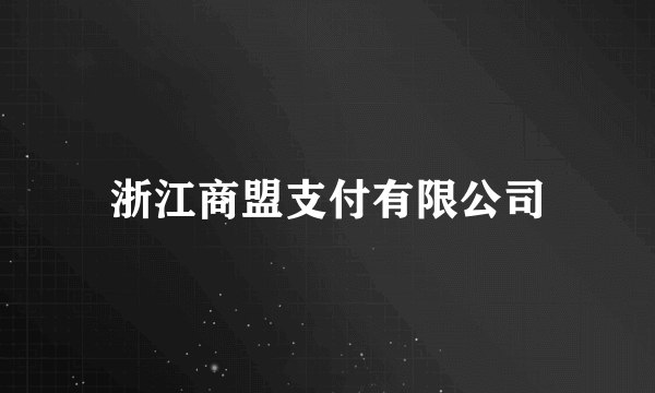 浙江商盟支付有限公司