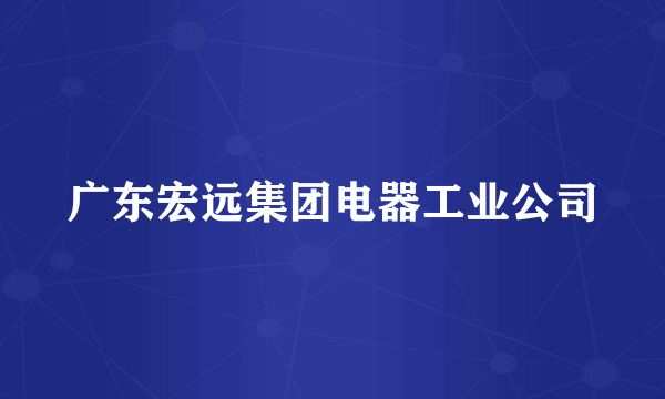 广东宏远集团电器工业公司