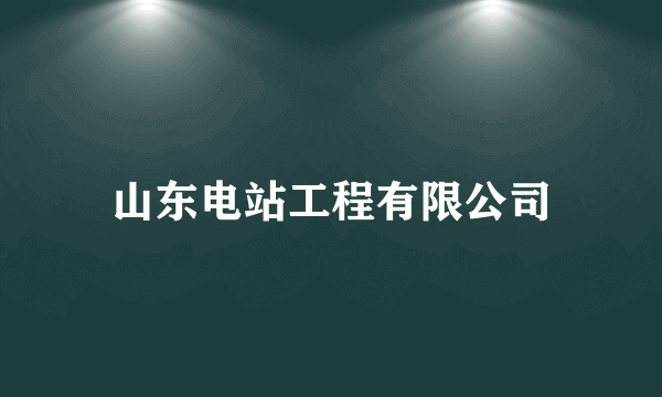 山东电站工程有限公司