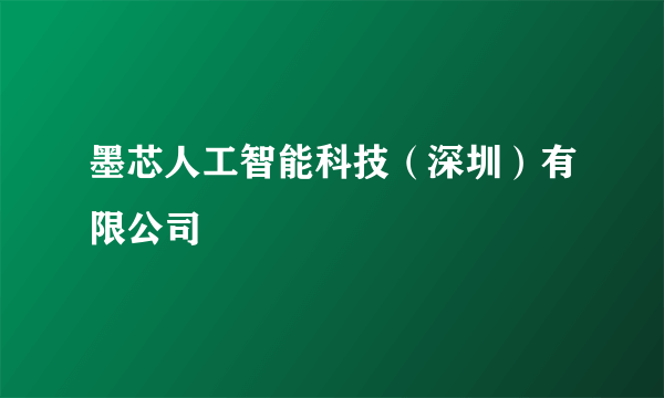 墨芯人工智能科技（深圳）有限公司