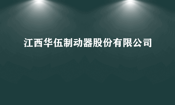 江西华伍制动器股份有限公司