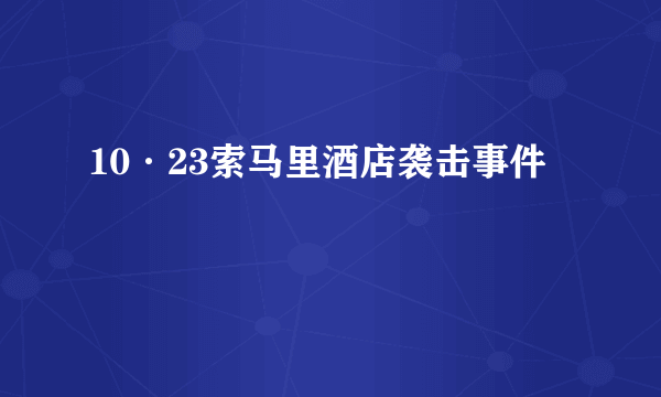 10·23索马里酒店袭击事件