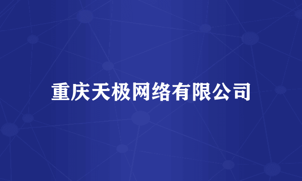 重庆天极网络有限公司