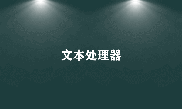 文本处理器