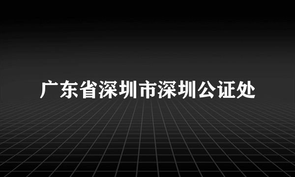 广东省深圳市深圳公证处