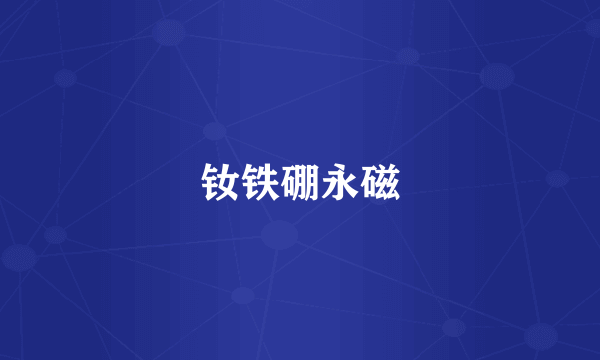 钕铁硼永磁