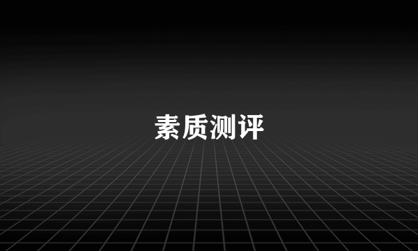 素质测评