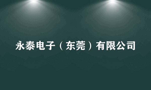 永泰电子（东莞）有限公司