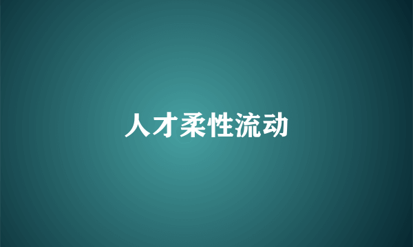 人才柔性流动
