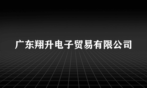 广东翔升电子贸易有限公司